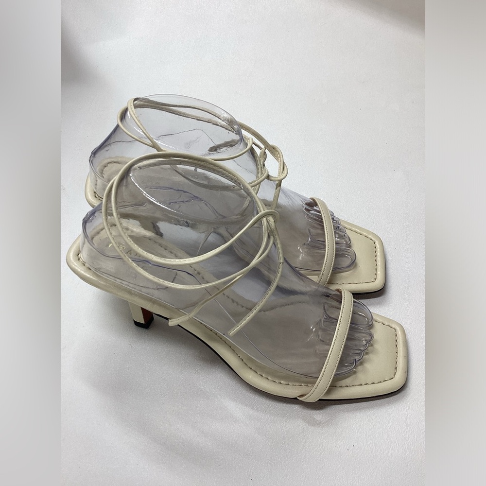 Frame Le Ozzie Heeled Lace Up Leather Sandal Size EU 39 - Picture 9 of 15